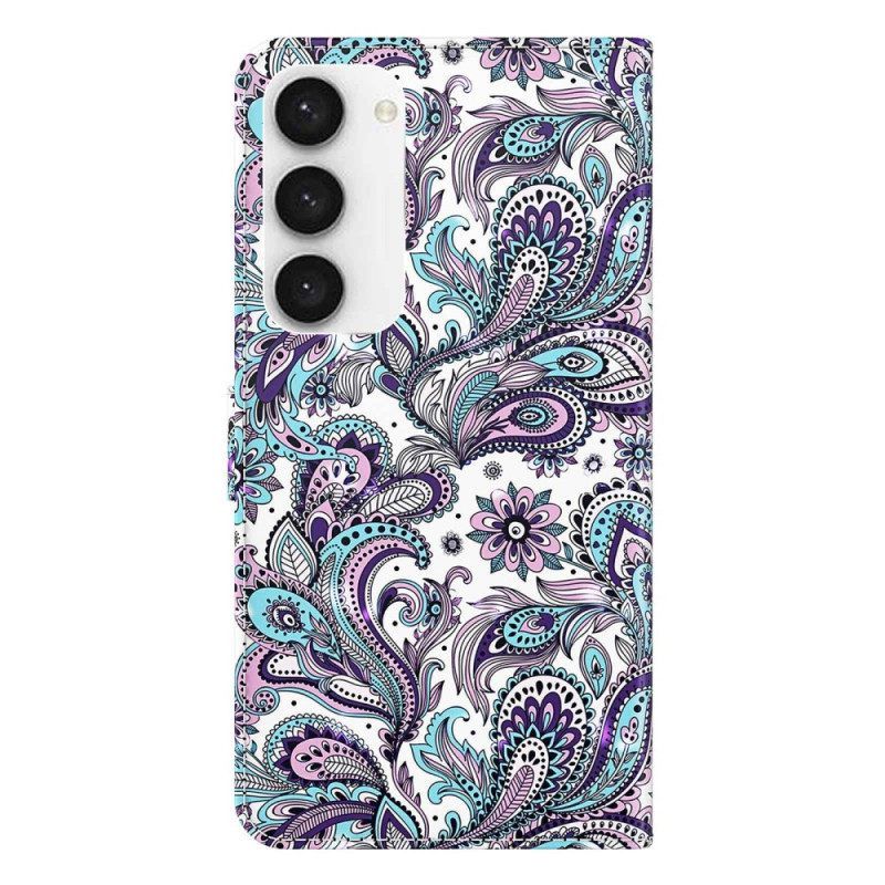 Κάλυμμα Samsung Galaxy S23 Plus 5G με κορδονι Strappy Paisley Pattern